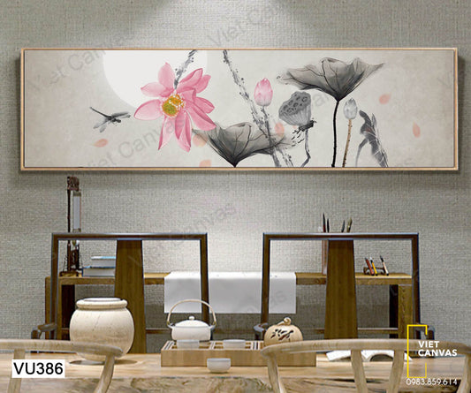 Tranh Hoa Sen Và Ánh Trăng - VU386