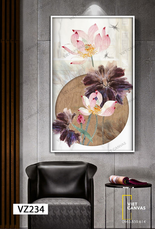 Tranh Hoa Sen Tinh Tế - VZ234