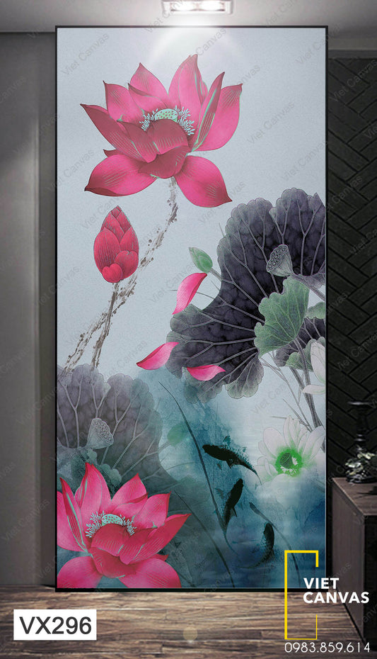 Tranh Hoa Sen Tỏa Sắc - VX296