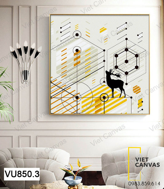 Tranh Hươu Và Hình Học - VU850.3