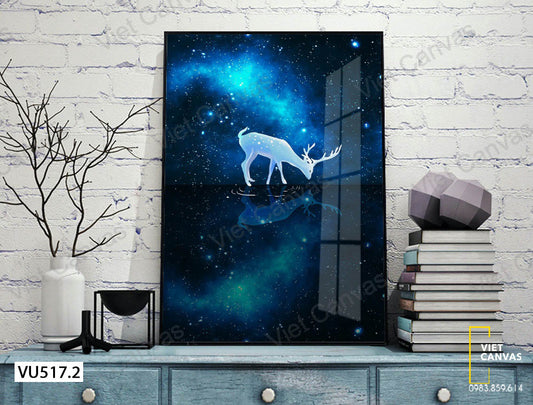 Tranh Hươu Bên Hồ Nước - VU517.2
