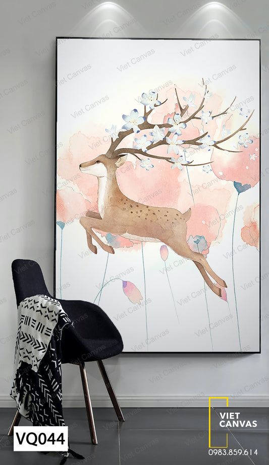 Tranh Hươu Chạy - VQ044