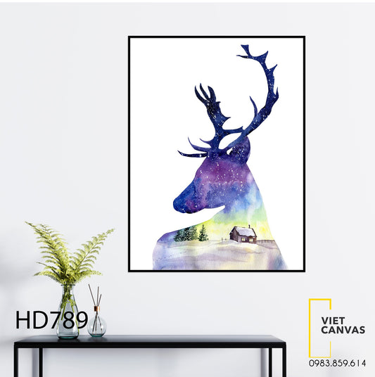 Tranh Hươu Với Nét Vẽ Nghệ Thuật - HD789