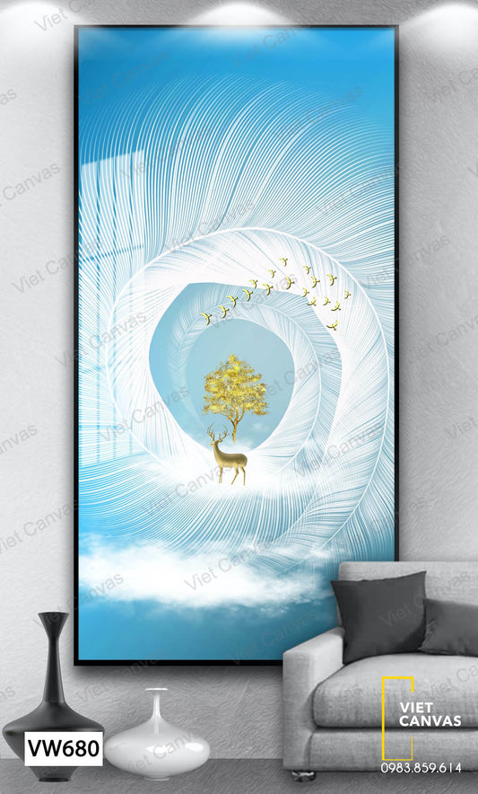Tranh Hươu Và Cây - VW680