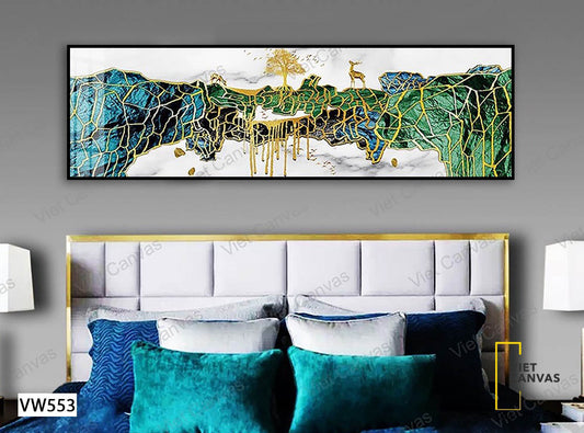 Tranh Hươu Dưới Tán Cây Vàng - VW553