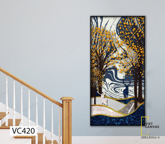 Tranh Hươu Lạc Trong Rừng - VC420