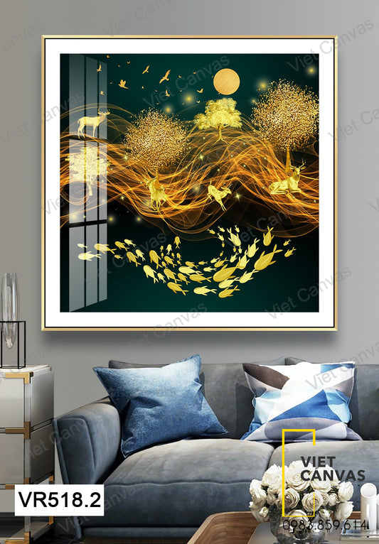 Tranh Hươu Và Cây - VR518.2