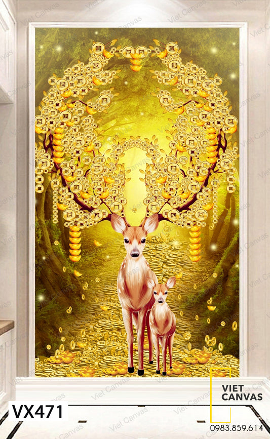 Tranh Hươu Vàng - VX471