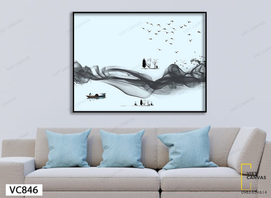 Tranh Làn Khói Trắng Trên Sông - VC846