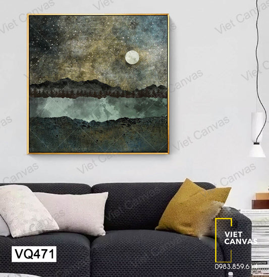 Tranh Làng Quê Về Đêm - VQ471