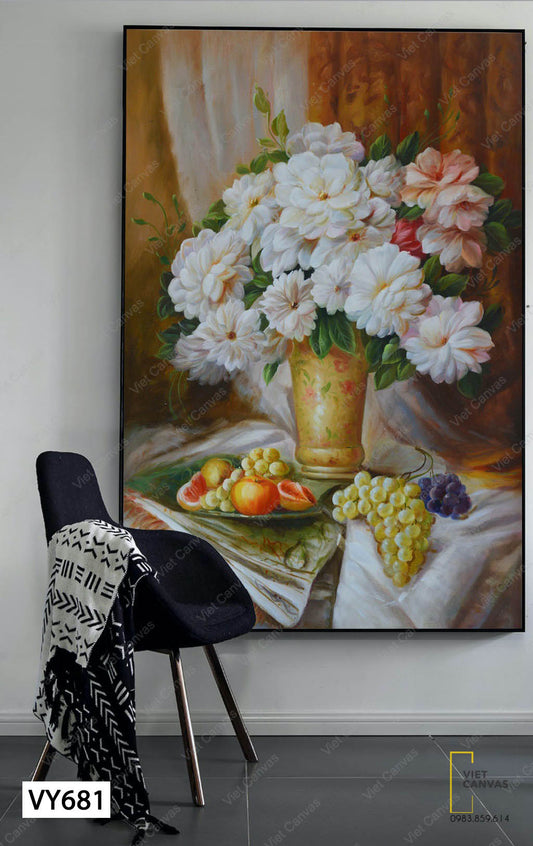 Tranh Tĩnh Vật Lọ Hoa Ấn Tượng - VY681
