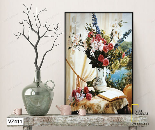 Tranh Lọ Hoa Sắc Màu - VZ411