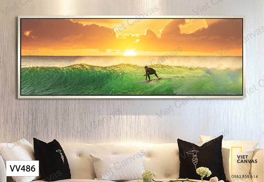 Tranh Lướt Sóng Trên Biển - VV486