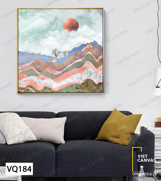 Tranh Mặt Trời Và Đồi Núi - VQ184