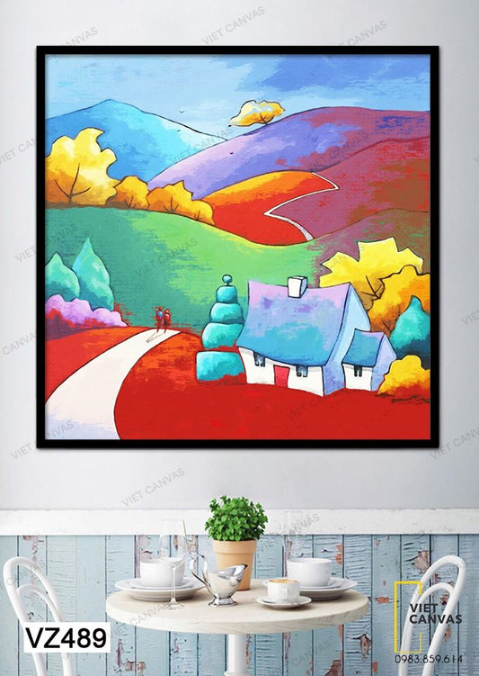 Tranh Ngôi Làng Yên Bình - VZ489