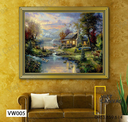 Tranh Ngôi Nhà Trong Khu Rừng - VW005