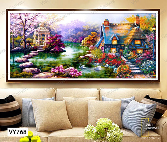 Tranh Ngôi Nhà Và Khu Rừng Cổ Tích - VY768