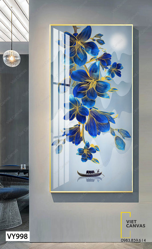 Tranh Người Lái Đò Bên Nhánh Hoa Nở - VY998