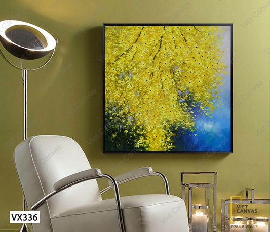 Tranh Nhành Hoa Vàng Khoe Sắc - VX336