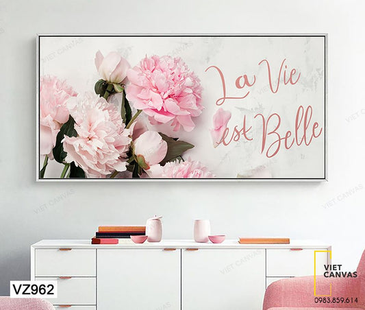 Tranh Những Bông Hoa Nở Rộ Màu Sắc Ngọt Ngào - VZ962