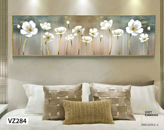 Tranh Những Bông Hoa Trắng Tinh Tế - VZ284