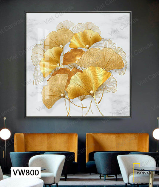 Tranh Những Chiếc Lá Vàng Đính Ngọc Trai - VW800