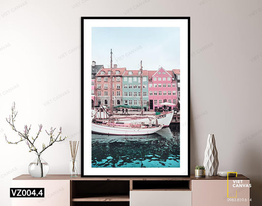 Tranh Khu Phố Bên Dòng Sông - VZ004.4