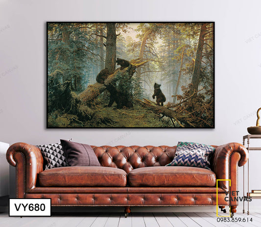 Tranh Những Chú Gấu Trong Rừng - VY680