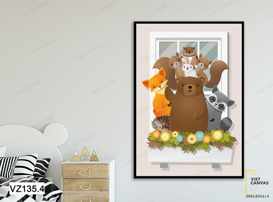 Tranh Những Con Thú Ngộ Nghĩnh - VZ135.4