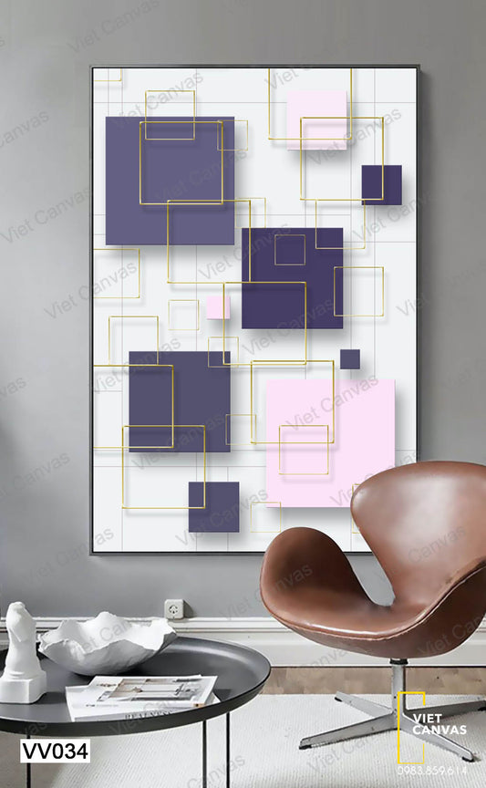 Tranh Những Ô Vuông Sắc Màu - VV034