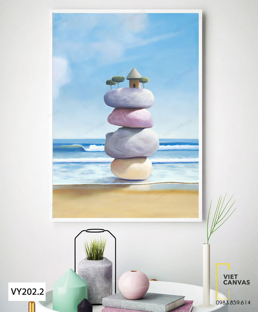 Tranh Những Viên Đá Tạo Hình Đáng Yêu - VY202.2