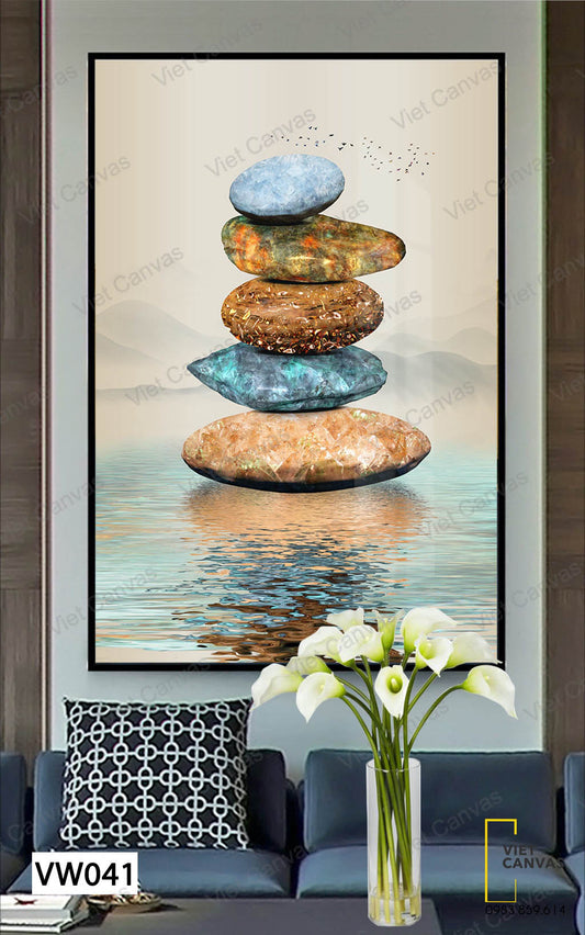Tranh Những Viên Đá Xếp Tầng - VW041