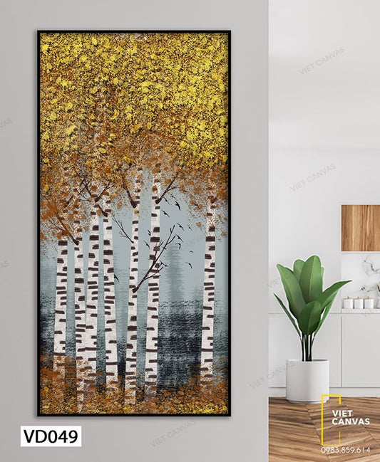 Tranh Rừng Cây Lá Rợp Vàng - VD049