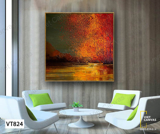 Tranh Rừng Cây Và Dòng Sông - VT824