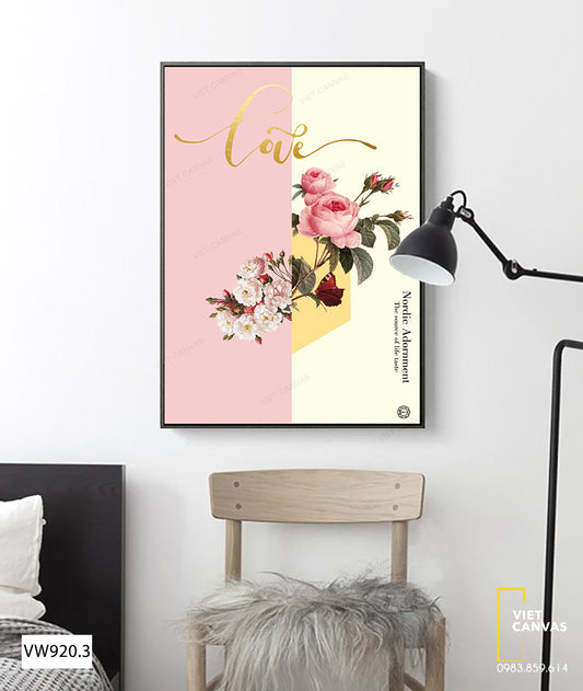 Tranh Hoa Hồng Và Hoa Mẫu Đơn - VW920.3
