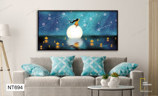 Tranh Vầng Trăng Và Sao Băng - NT694
