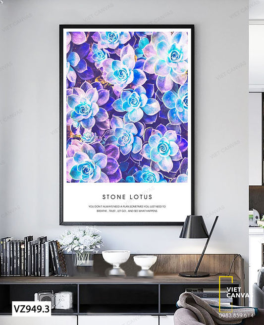 Tranh Sen Đá Tím - VZ949.3