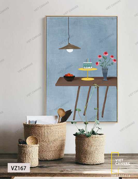 Tranh Bàn Ăn Xinh Xắn - VZ167