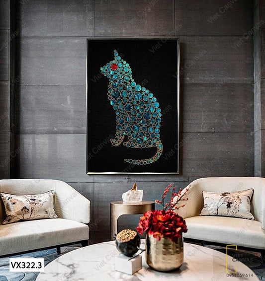 Tranh Tạo Hình Chú Mèo - VX322.3