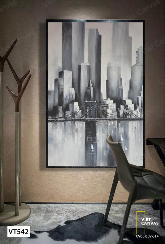 Tranh Thành Phố Bên Dòng Sông - VT542