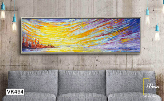 Tranh Thành Phố Nhỏ Giữa Bầu Trời Rộng Lớn - VK494