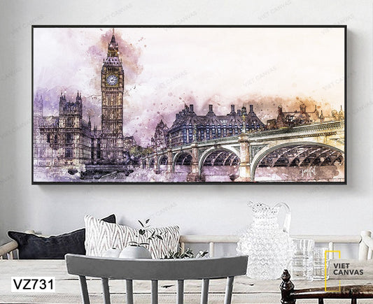Tranh Tháp Đồng Hồ Big Ben - VZ731