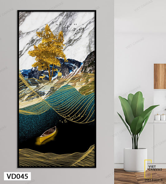 Tranh Hươu Dưới Cây Lá Vàng - VD045