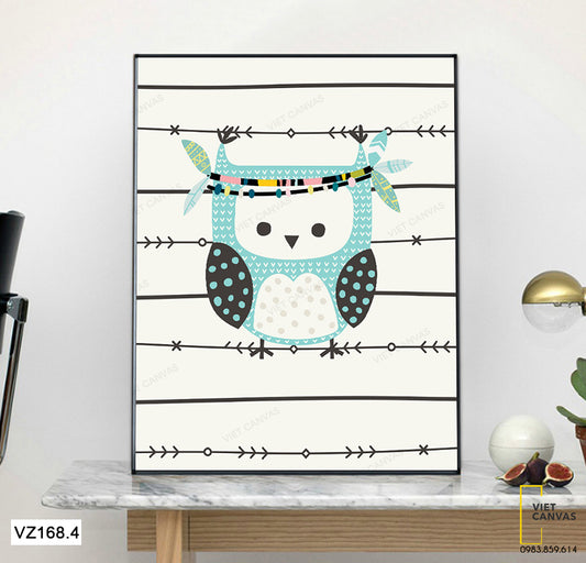 Tranh Con Cú Mèo - VZ168.4