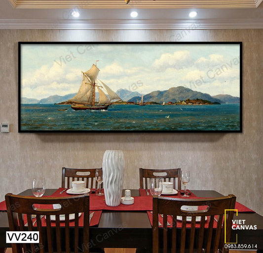 Tranh Thuyền Buồm Và Biển Đảo - VV240