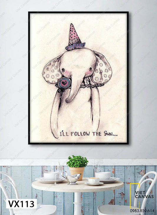 Tranh Chú Voi Con - VX113