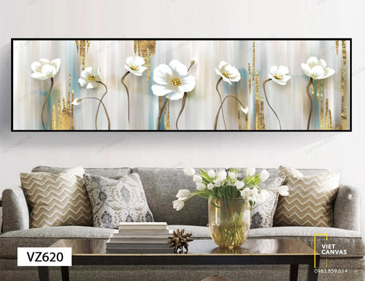 Tranh Vườn Hoa Trắng Tinh Khôi - VZ620