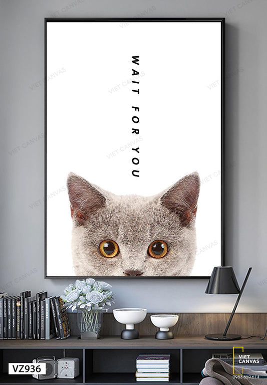 Tranh Chú Mèo Ấn Tượng - VZ936