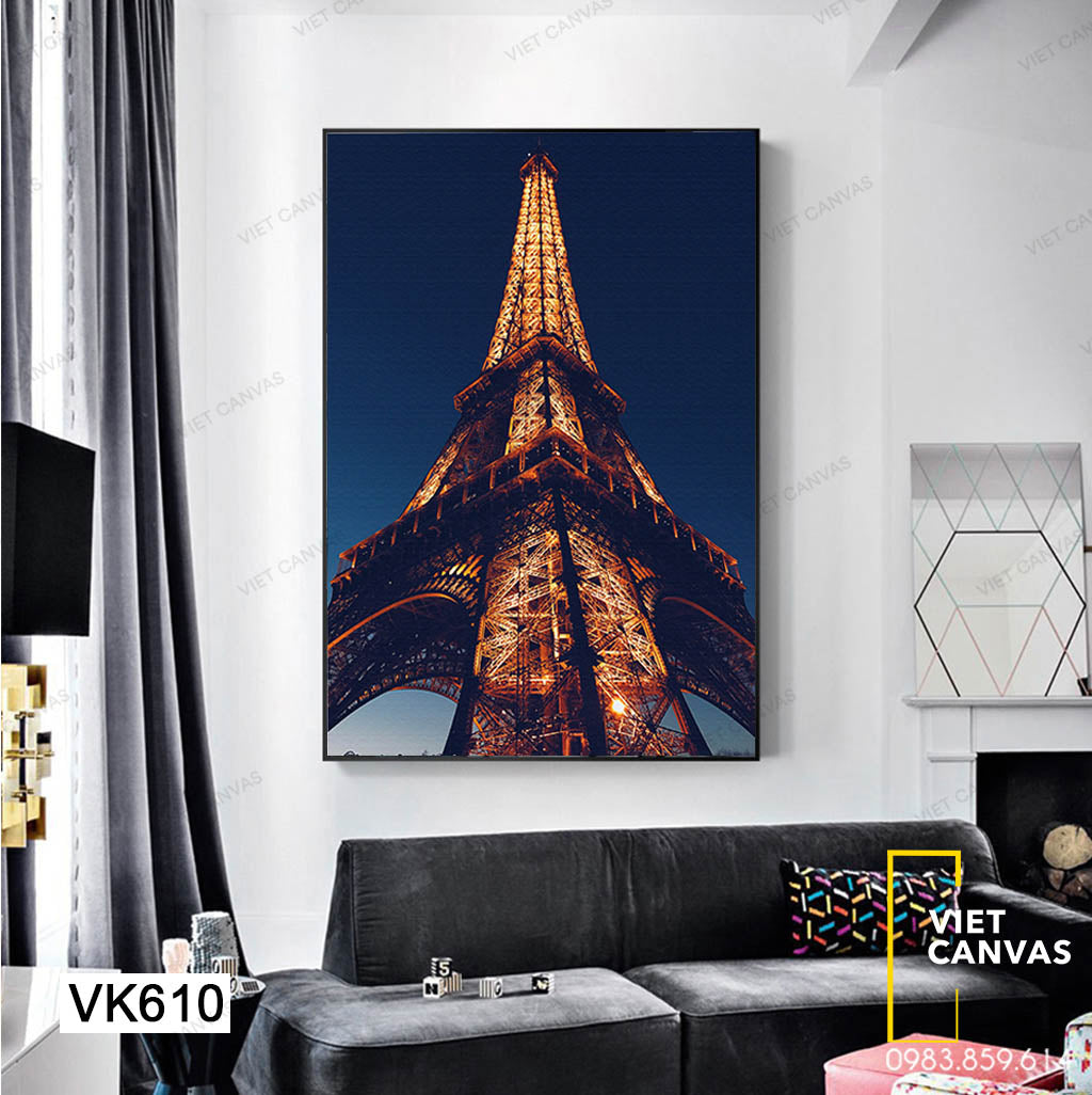 Tranh Tháp Paris Đẹp Lung Linh - VK610