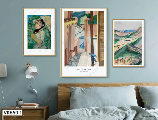 Bộ 3 Tranh Cô Gái Và Con Hẻm - VK659.1